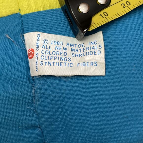 VNTG 1985 American Greetings Amtoy Carpenter Wood work Plush Bear 16” NO TOOLS!! - Picture 5 of 8